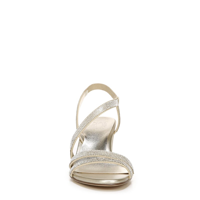 Naturalizer Womens Vanessa2 Rhinestone Embellished Strappy Heeled Sandal ,Champagne Light Gold,12W - Image 2
